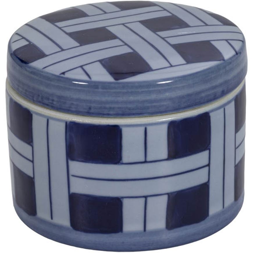 Picture of KELT jar with lid blue - H8cm