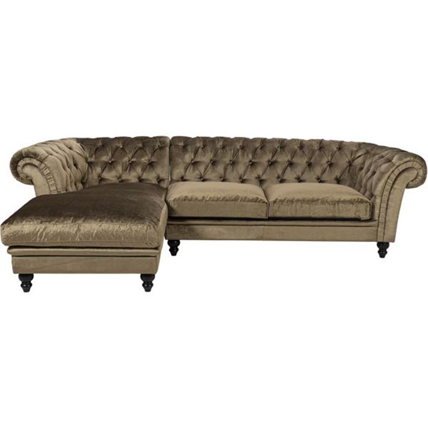 COUTURE sofa 2.5 + chaise lounge Left brown