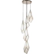 LAVINIA chandelier white/brass