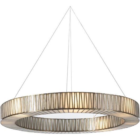 KRISTINE chandelier d120cm white/brass