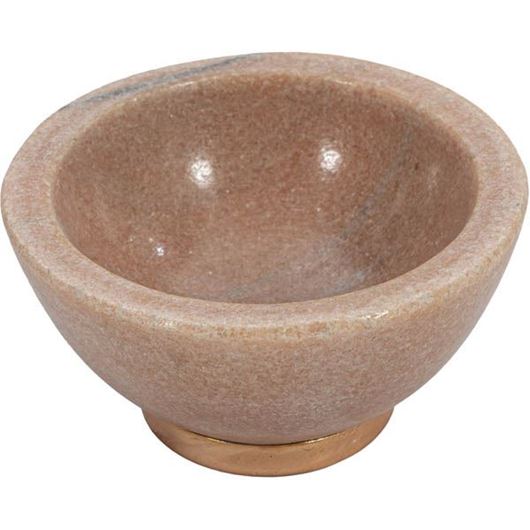 MARBLE bowl d10cm pink/gold