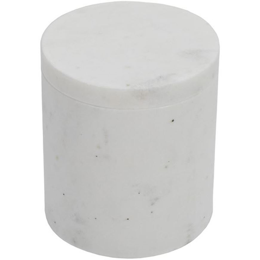 MARBLE canister with lid white