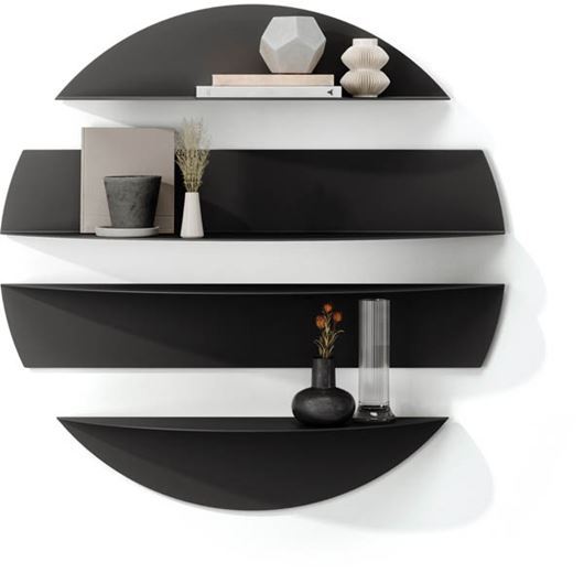 Picture of SOLIS wall shelf black set of 4