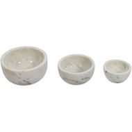 MARBLE bowl set of 3 white