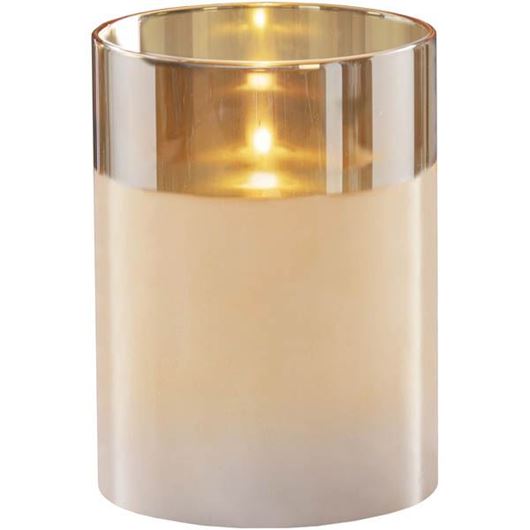 GLIMMER flameless candle 8x10 gold