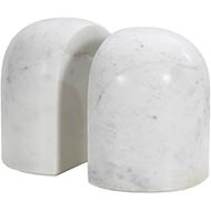 MARBLE bookends h12cm set of 2 white