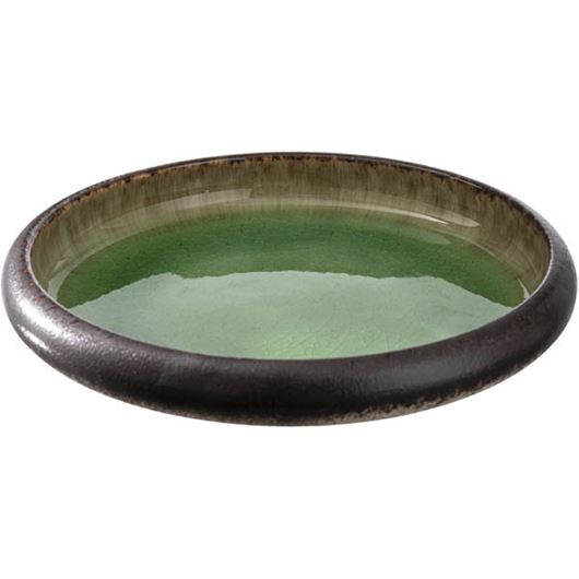 Picture of KYOTO plate green/black - dia 24cm
