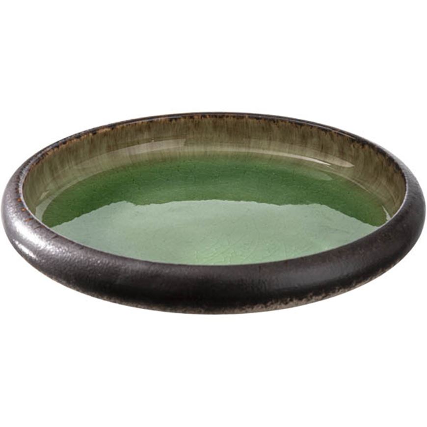 Picture of KYOTO plate green/black - dia 24cm