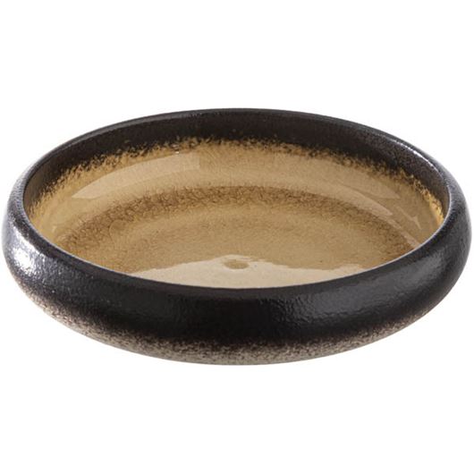 Picture of KYOTO plate yellow/black - dia 15cm