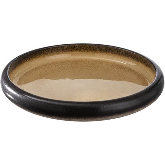 Picture of KYOTO plate d24cm yellow/black