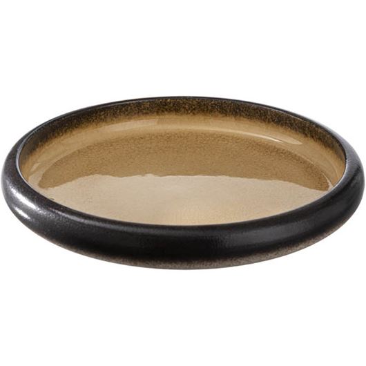 Picture of KYOTO plate yellow/black - dia 24cm