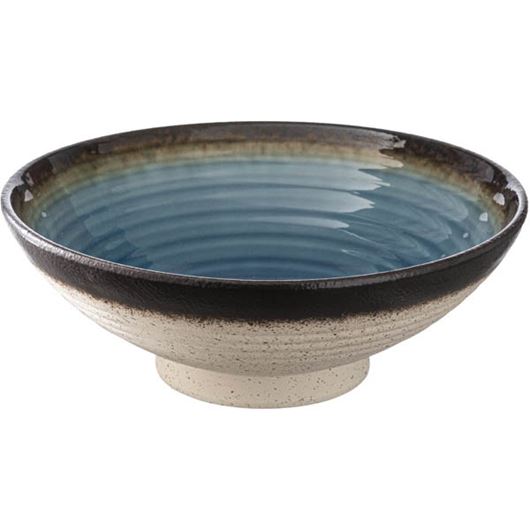 Picture of KYOTO bowl blue/natural - dia 25cm