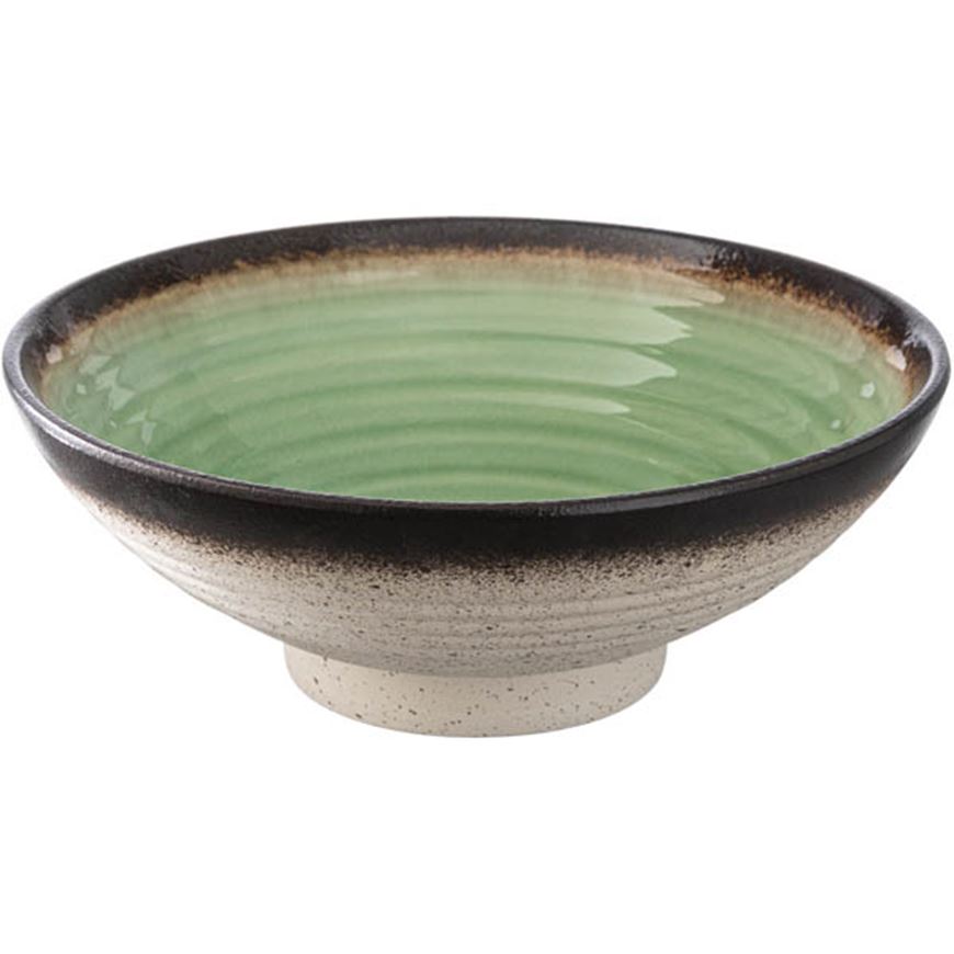 Picture of KYOTO bowl green/natural - dia 25cm