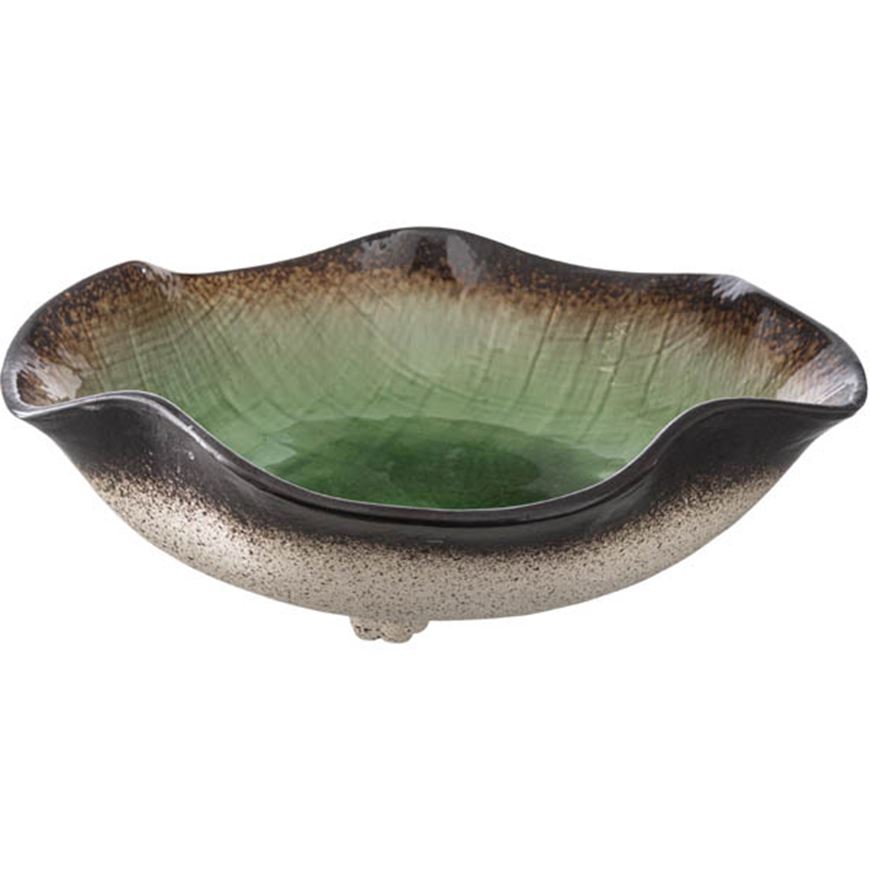Picture of KYOTO bowl green/black - dia 40cm