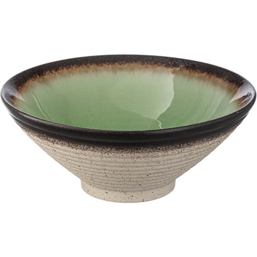 Picture of KYOTO bowl green/black - dia 23cm