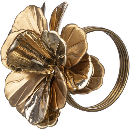 Picture of FLOWER napkin ring gold
