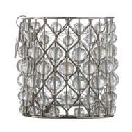 VARALI tea light holder h7cm clear/silver