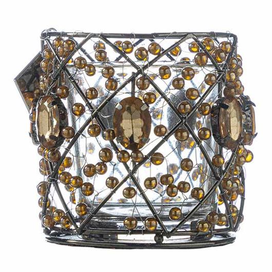 Picture of HIRAL tea light holder orange - H7cm
