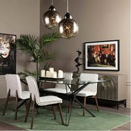 TESS dining chair natural/grey brown