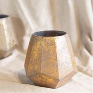 VEERA tea light holder h13cm gold