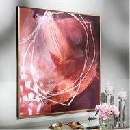 EARTHEN Orbs II framed canvas 94x94 gold