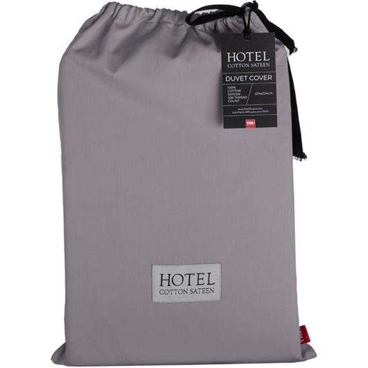 HOTEL Sateen duvet cover 224x224 dark grey