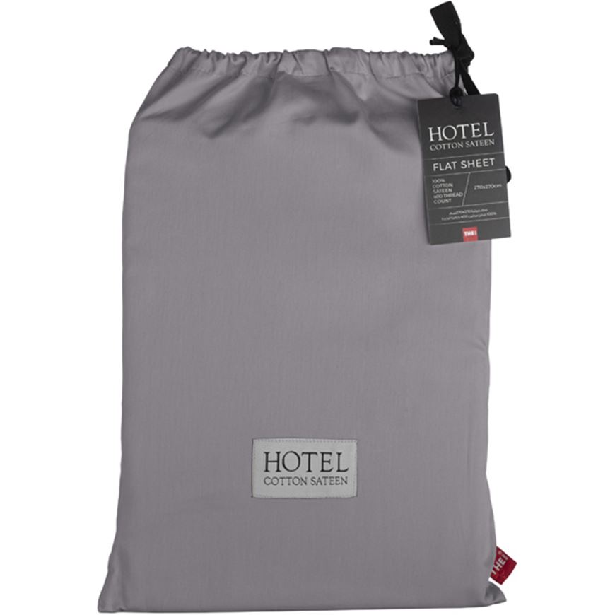 Picture of HOTEL Sateen flat sheet dark grey - 270x270cm