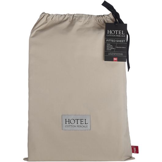 Picture of HOTEL Percale fitted sheet beige - 180x200+39cm