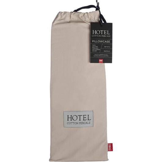 HOTEL Percale pillowcase 50x70 set of 2 beige