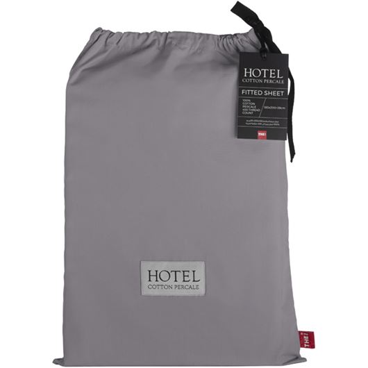 Picture of HOTEL Percale fitted sheet darkgrey - 180x200+39cm