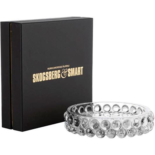 BOULE candle plate d24cm clear