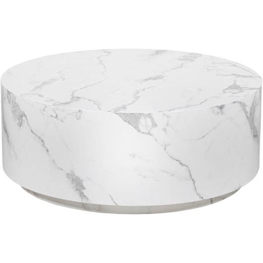 Picture of ALABASTER coffee table white - dia 90cm