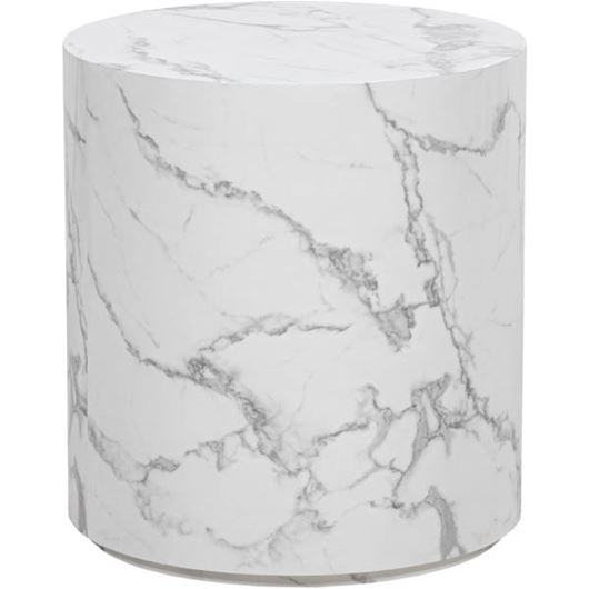 Picture of ALABASTER side table white - dia 50cm