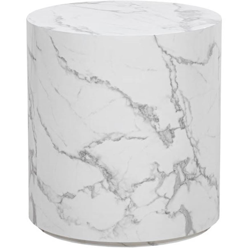Picture of ALABASTER side table white - dia 50cm