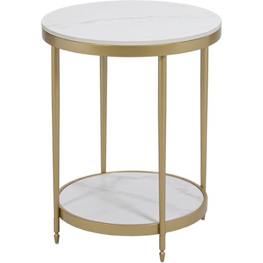 Picture of PUERTO side table white - dia 48cm