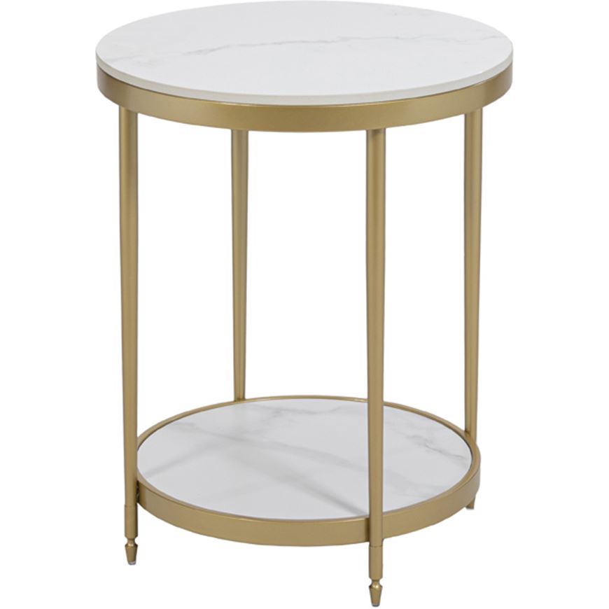Picture of PUERTO side table white - dia 48cm