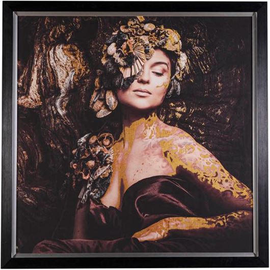 VOGUE II print 124x124 black