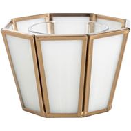 HEXA tea light holder h7cm white/brass