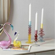 RINGS candle holder h23cm multicolour