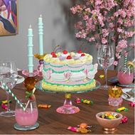 RAINBOW cake stand h12cm multicolour