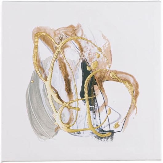 Picture of ABSTRACT III canvas white - 40x40cm