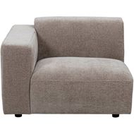 BRANDO chair with Left arm taupe
