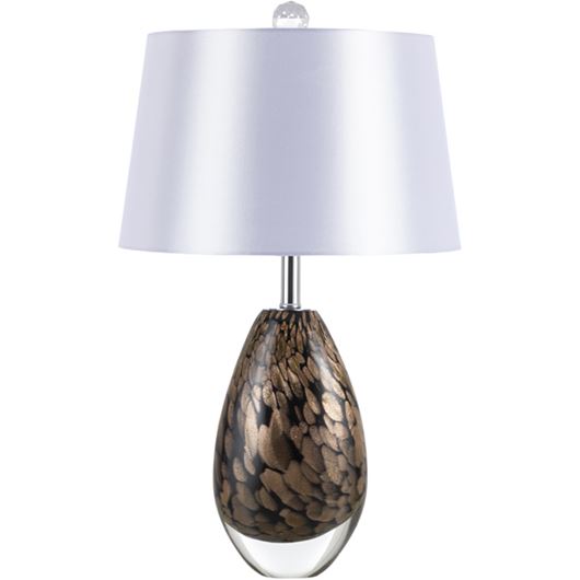 Picture of SPARKLE table lamp white/brown - H60cm