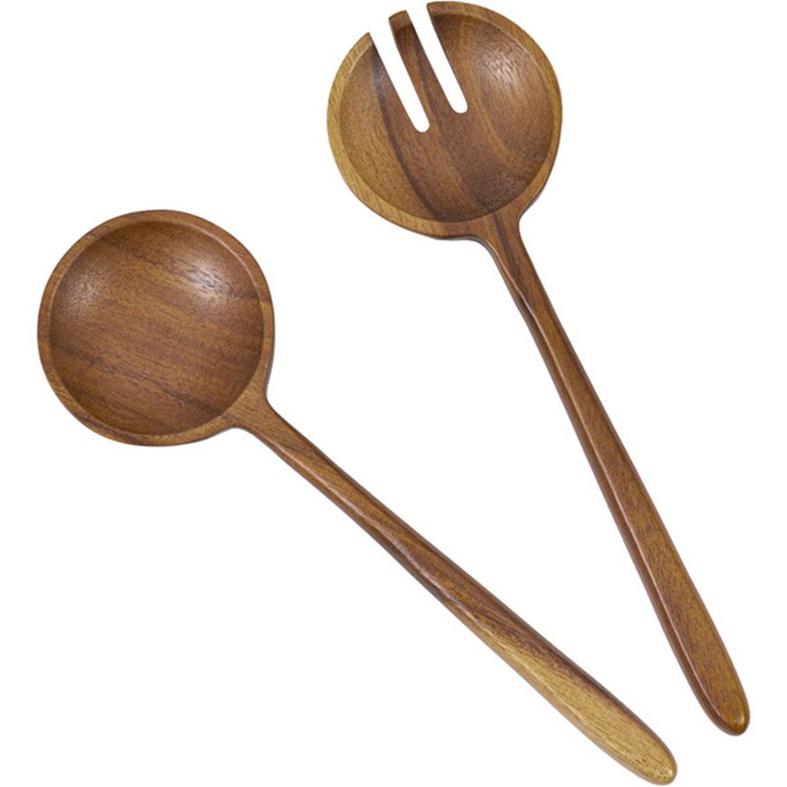 Picture of ACACIA salad server brown set of 2