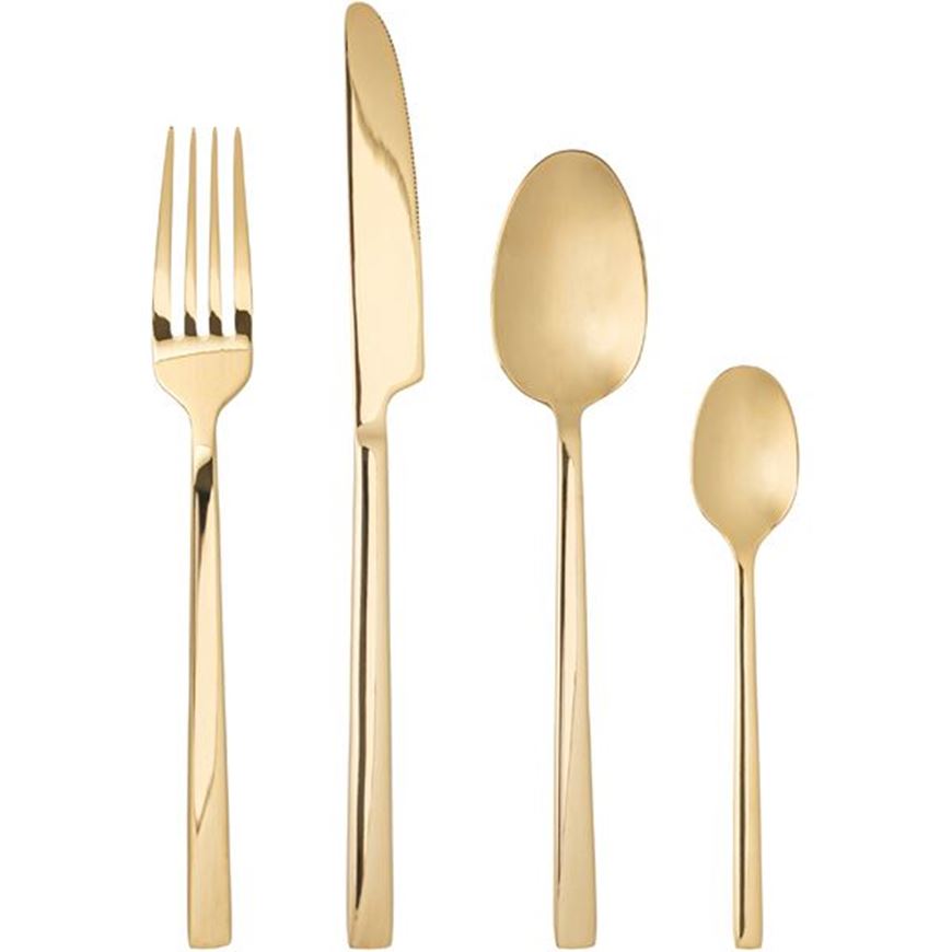 NEVES cutlery set of 4 gold