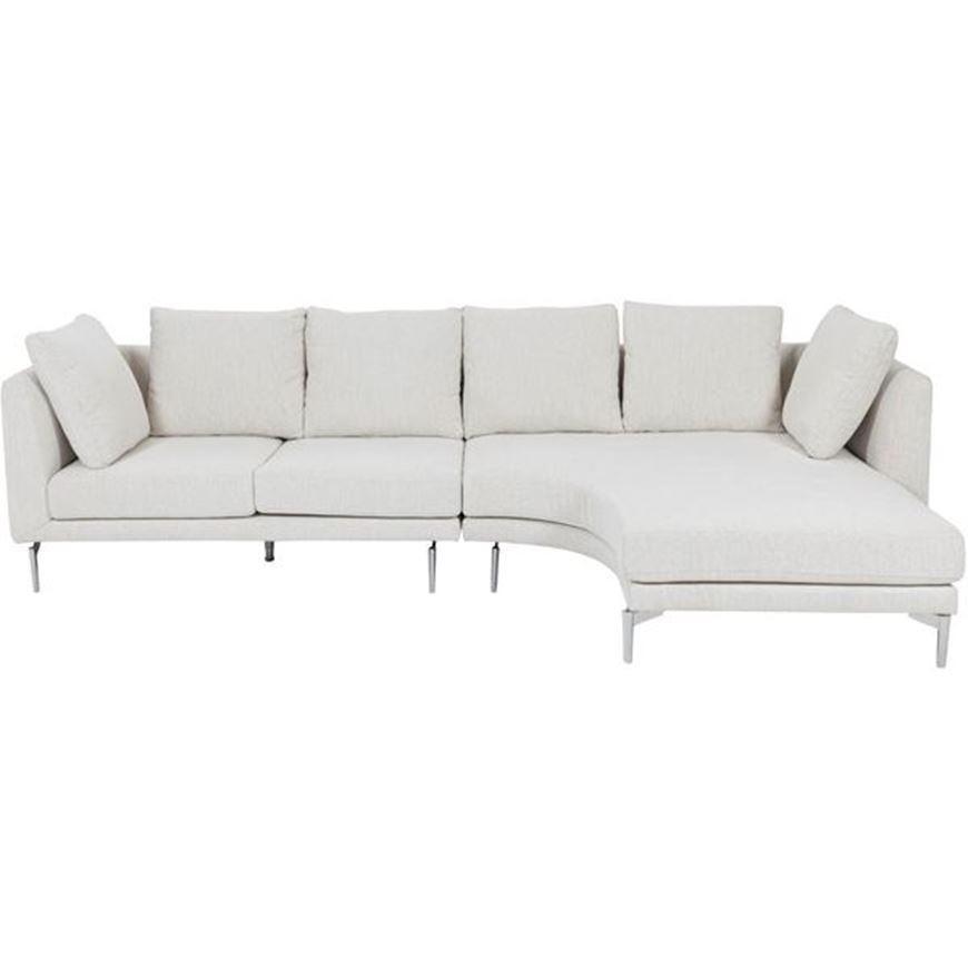 White sofa with chaise lounge sale