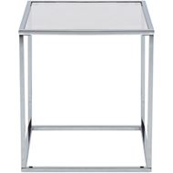 GLORY side table 45x45 clear/chrome