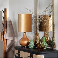 VELVET table lamp h62cm gold/orange