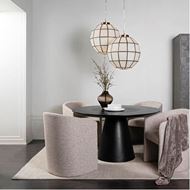 EDNA dining table d136cm black