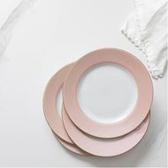 MIST dessert plate d21cm set of 4 white/pink